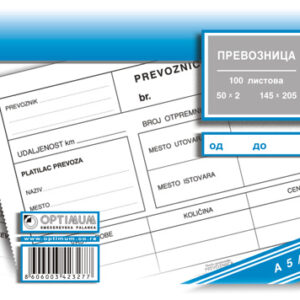OBR PREVOZNICA A5 NCR